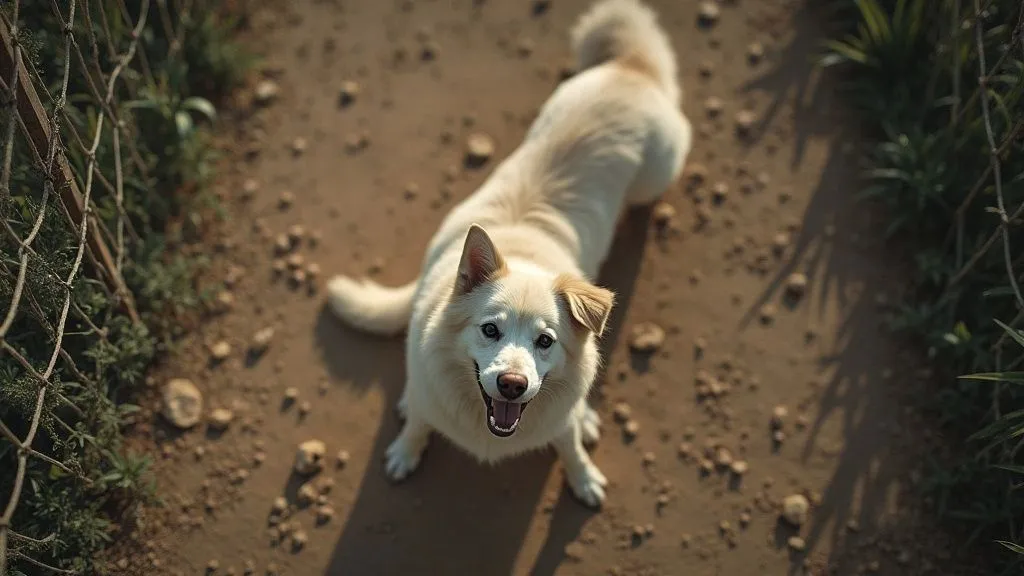 A happy dog being adopted from an animal shelter